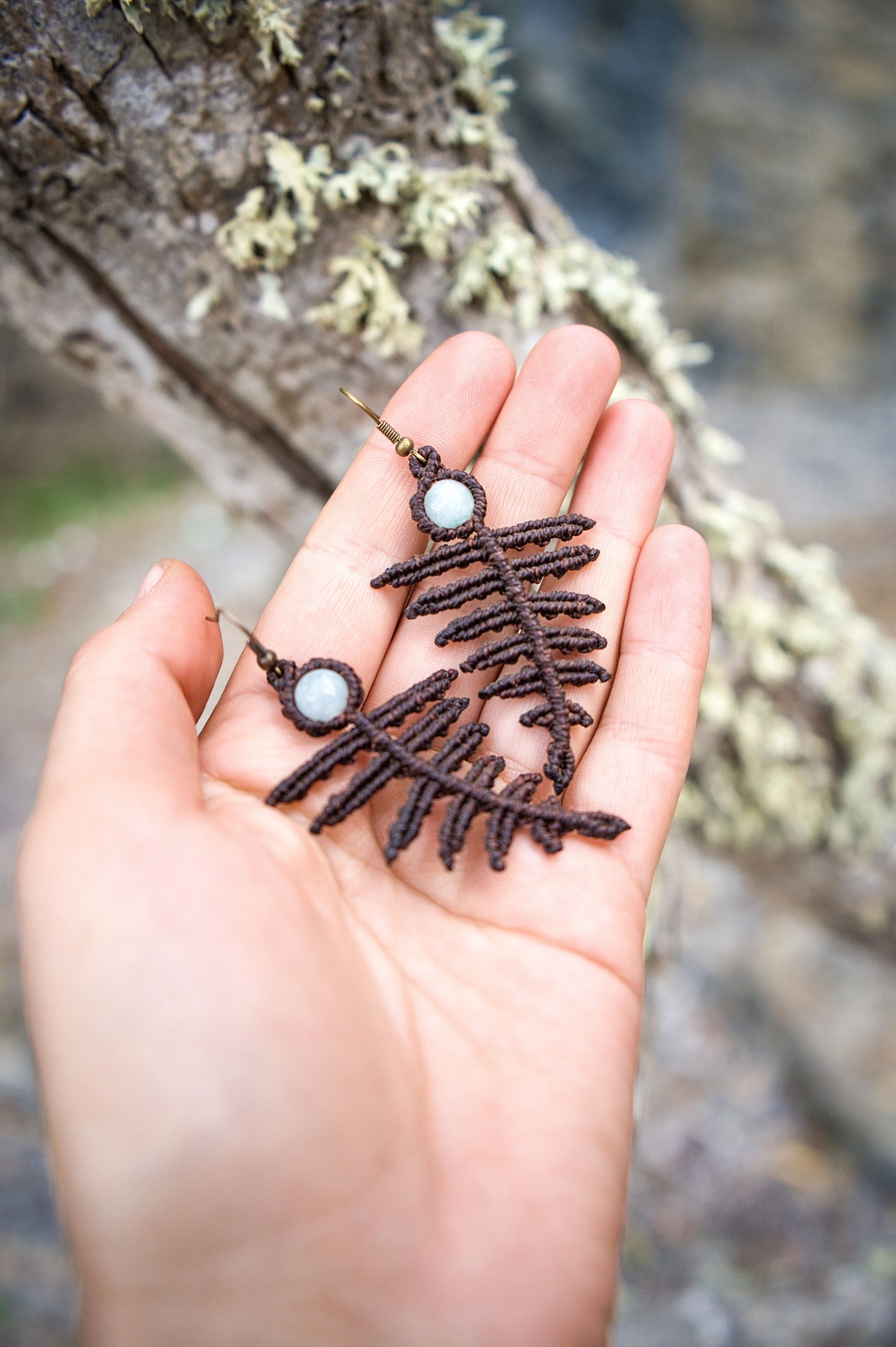 Fern Enchantress - Macrame Earrings