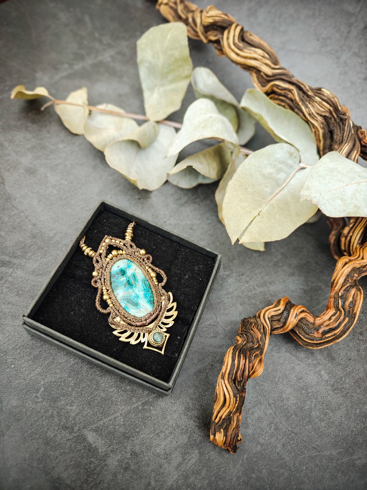 Thalassa - Chrysocolla & Labradorite Pendant