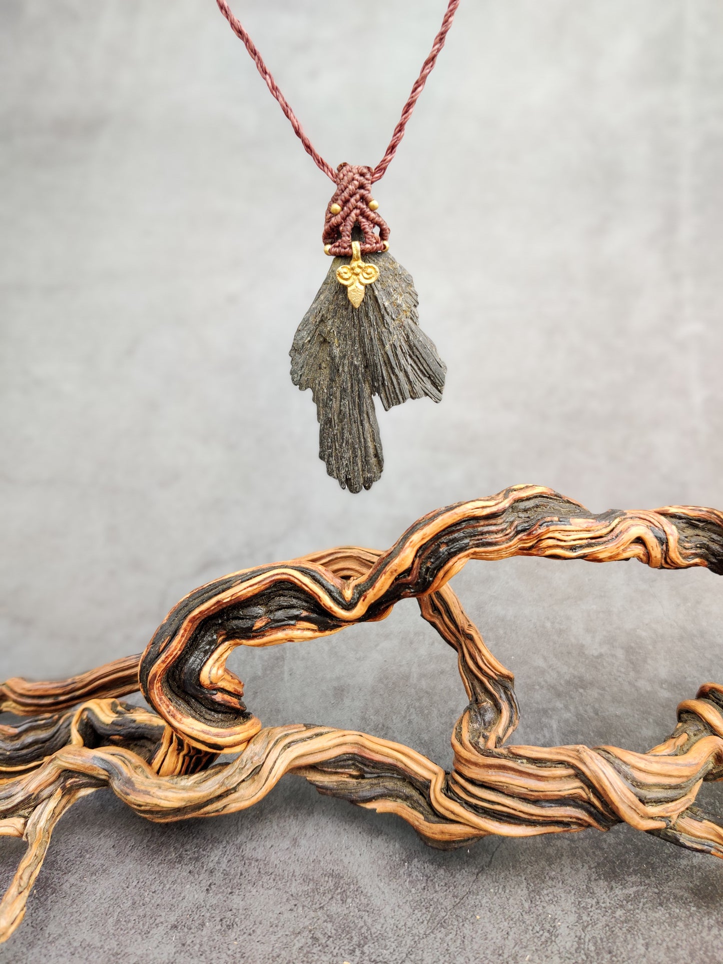 Witchy Twilight - Black Kyanite Pendant