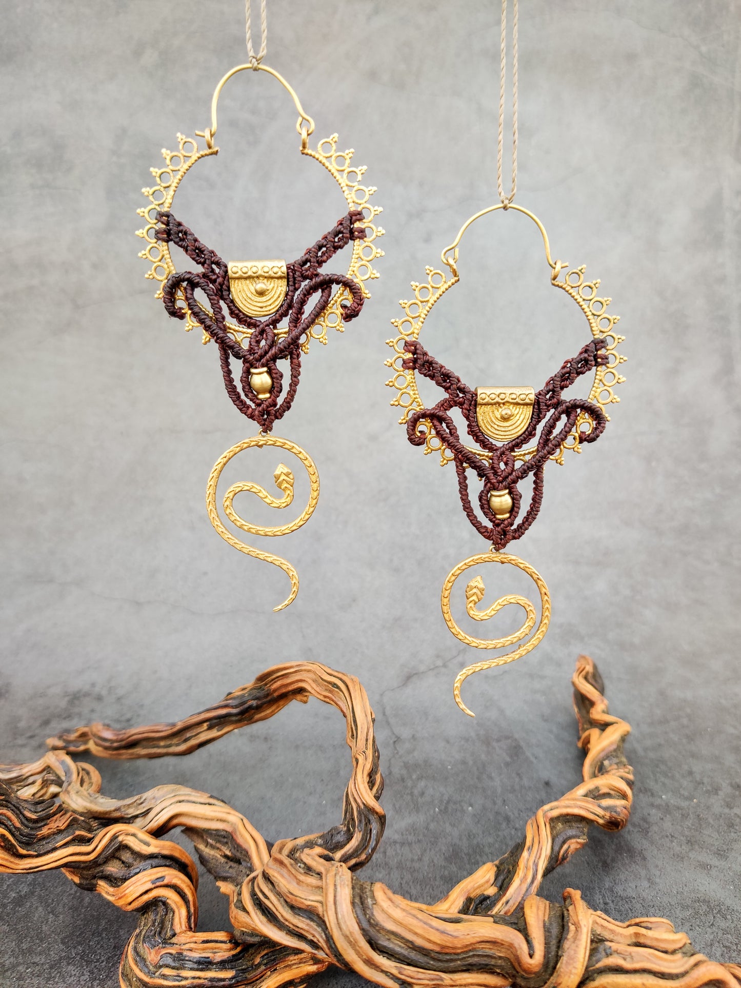 Naga Serpentine - Statement Earrings