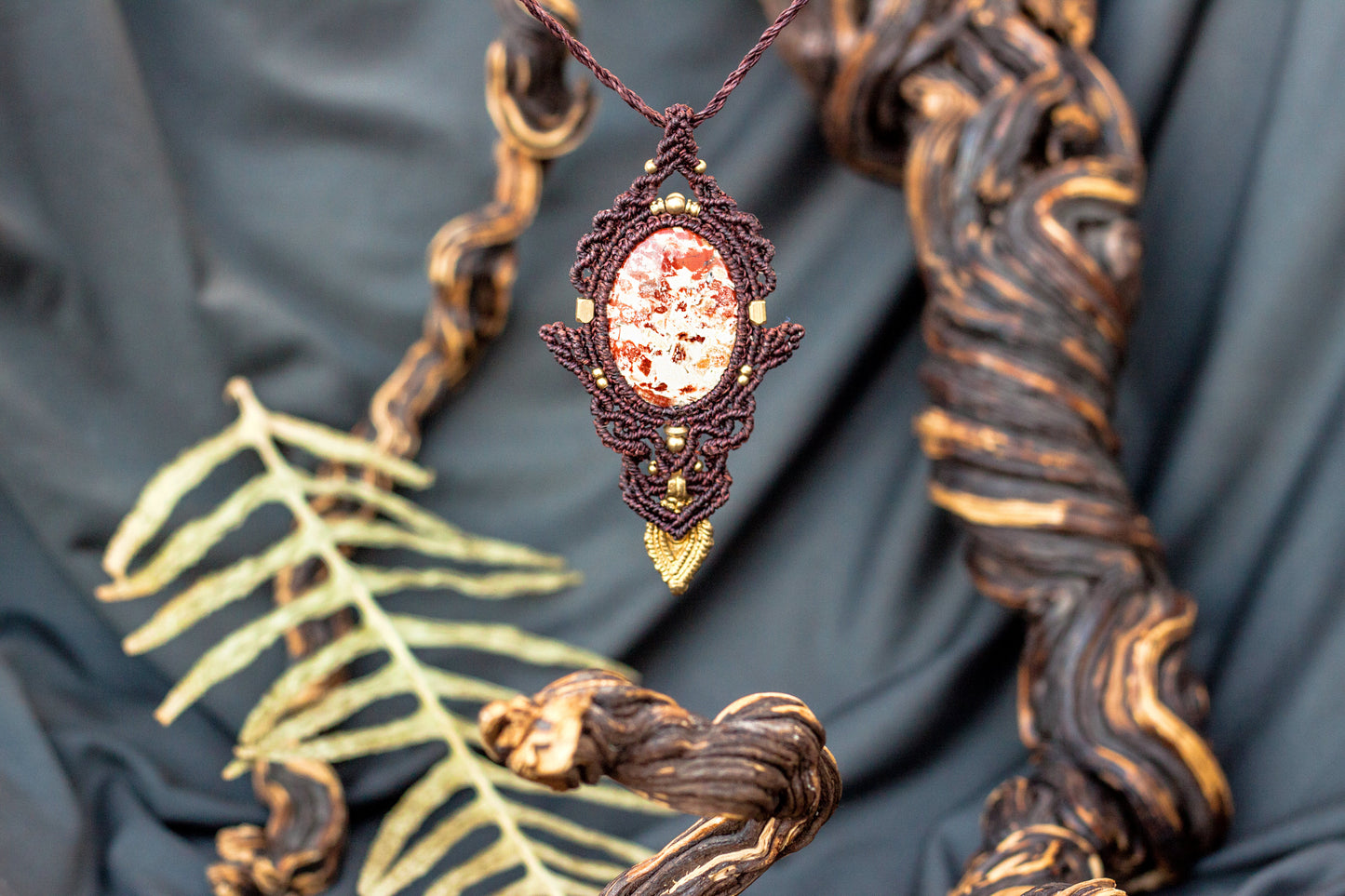 Scarlet Whisper - Red Jasper Pendant